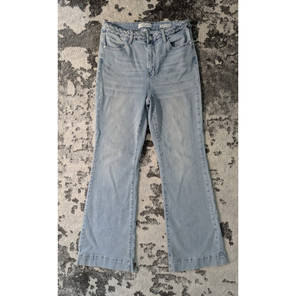 Judy Blue Women Jeans 11/30 Wide Leg Fit Light Wash 90s High Rise Stretch - Picture 3 of 10